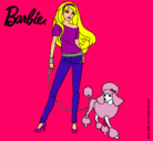 Dibujo Barbie con look moderno pintado por FRAN_KIE