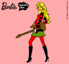 Dibujo Barbie la rockera pintado por manola