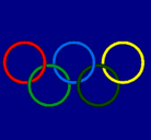 Dibujo Anillas de los juegos olimpícos pintado por RENATTA