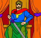 Dibujo Caballero rey pintado por emat