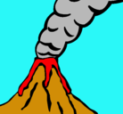 Dibujo Volcán pintado por volcan