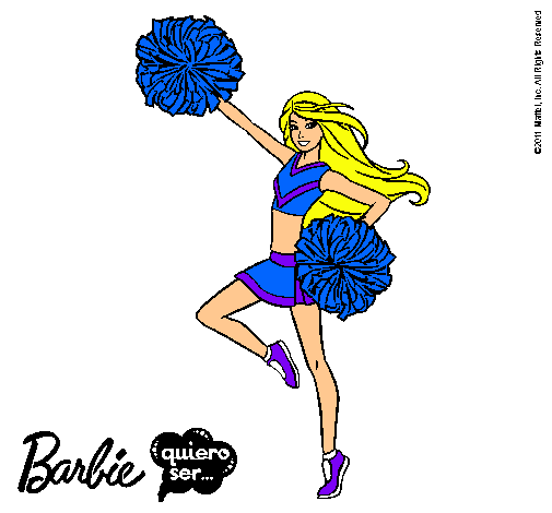 Dibujo Barbie animadora pintado por patry1234