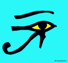 Dibujo Ojo Horus pintado por crisy