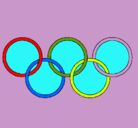 Dibujo Anillas de los juegos olimpícos pintado por sprp