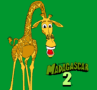 Dibujo Madagascar 2 Melman pintado por acosta