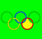 Dibujo Anillas de los juegos olimpícos pintado por vidal
