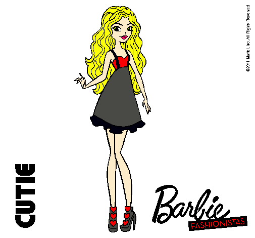 Dibujo Barbie Fashionista 3 pintado por yalla