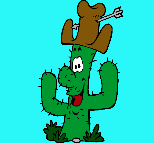 Cactus con sombrero