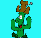 Dibujo Cactus con sombrero pintado por vitorino