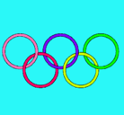 Dibujo Anillas de los juegos olimpícos pintado por nansi