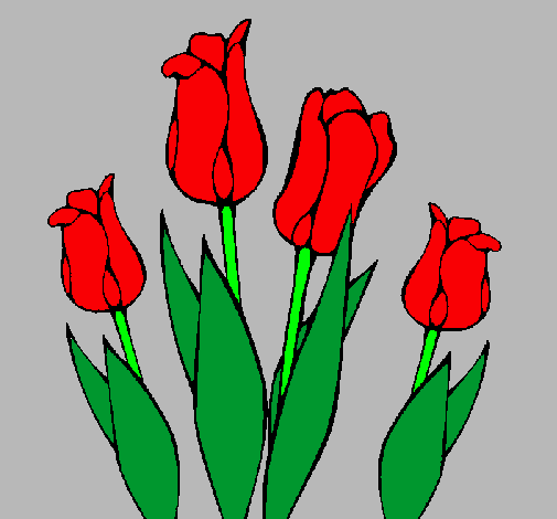 Dibujo Tulipanes pintado por Aalejandra