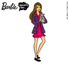 Dibujo Barbie con un gatito pintado por Laida