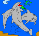 Dibujo Delfines jugando pintado por Carnebarbara