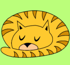 Dibujo Gato durmiendo pintado por Wicky434