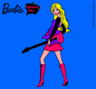 Dibujo Barbie la rockera pintado por fhhk