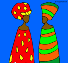 Dibujo Mujeres del Congo pintado por marry