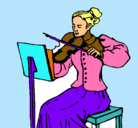 Dibujo Dama violinista pintado por jetin