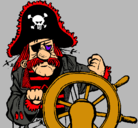 Dibujo Capitán pirata pintado por PIRATA