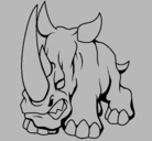 Dibujo Rinoceronte II pintado por CANIJO