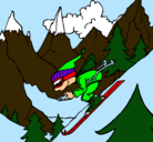 Dibujo Esquiador pintado por jumar