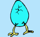 Dibujo Huevo con patas pintado por sarisofi