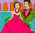 Dibujo Princesa y príncipe en el baile pintado por zarish