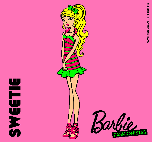 Dibujo Barbie Fashionista 6 pintado por dianaeliza