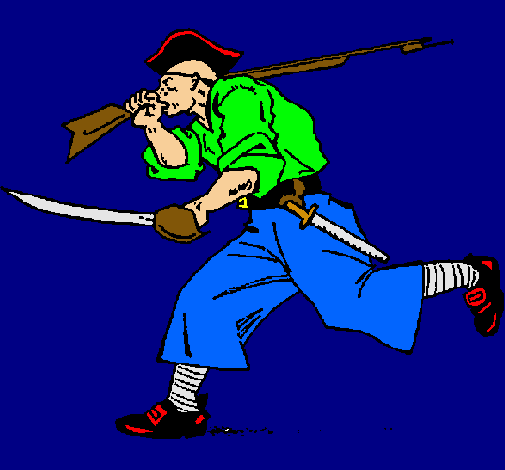 Dibujo Pirata con espadas pintado por mlj2401