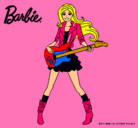 Dibujo Barbie guitarrista pintado por neniz