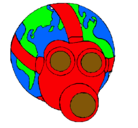 Dibujo Tierra con máscara de gas pintado por Carnebarbara