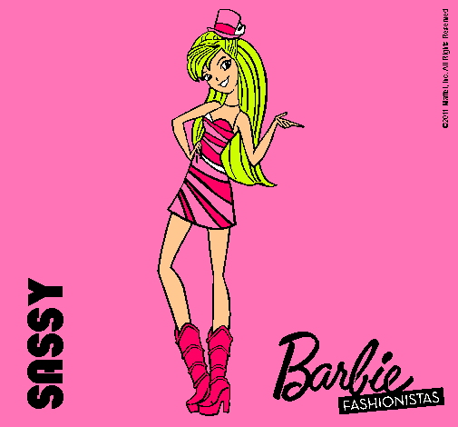 Dibujo Barbie Fashionista 2 pintado por dianaeliza