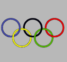 Dibujo Anillas de los juegos olimpícos pintado por emat