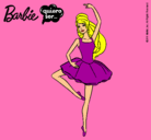 Dibujo Barbie bailarina de ballet pintado por rosas