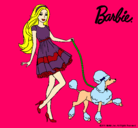 Dibujo Barbie paseando a su mascota pintado por Michiiithaaaxxx
