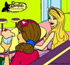 Dibujo Barbie en una heladería pintado por Bryna