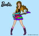 Dibujo Barbie guitarrista pintado por noelia_1