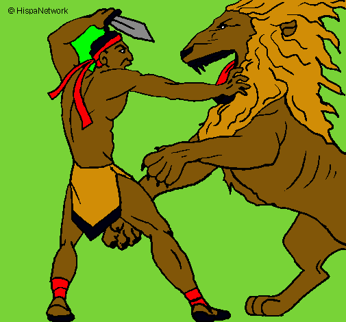 Gladiador contra león