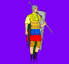 Dibujo Soldado romano pintado por blanquecino