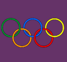 Dibujo Anillas de los juegos olimpícos pintado por erika10