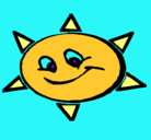 Dibujo Sol sonriente pintado por mariaaaaaa