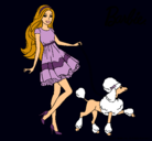 Dibujo Barbie paseando a su mascota pintado por CRISTYGLEZ66