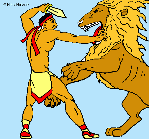 Gladiador contra león