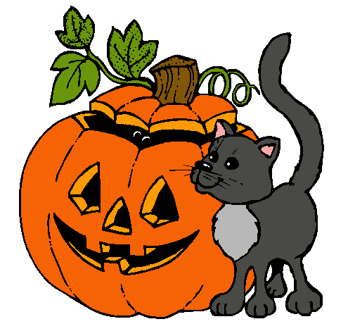 Calabaza y gato