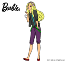 Dibujo Barbie con look casual pintado por beatris