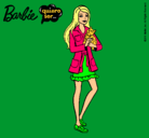 Dibujo Barbie con un gatito pintado por PALOMITAS