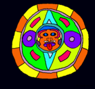 Dibujo Calendario maya pintado por hooooooola