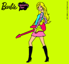 Dibujo Barbie la rockera pintado por valery