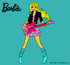 Dibujo Barbie guitarrista pintado por yesika