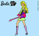 Dibujo Barbie la rockera pintado por jugar