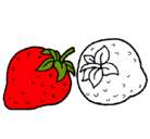 Dibujo fresas pintado por frutilla